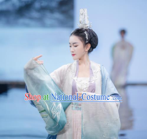 Traditional Chinese Ancient Palace Lady Embroidered Dress Song Dynasty Royal Princess Costumes for Women