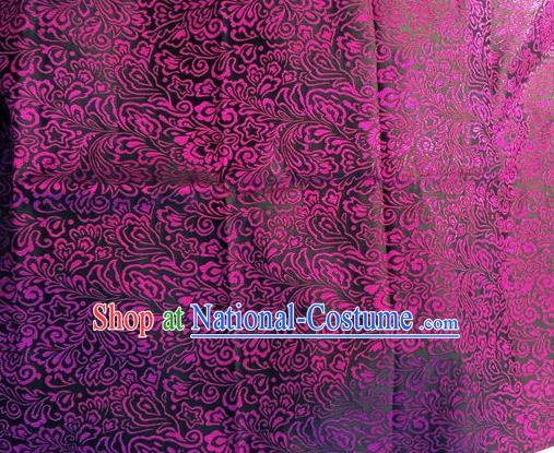 Asian Chinese Classical Pattern Design Brown Silk Fabric Traditional Nanjing Brocade Material