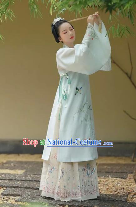 Chinese Ancient Taoist Nun Embroidered Dress Traditional Ming Dynasty Nobility Lady Costumes for Women