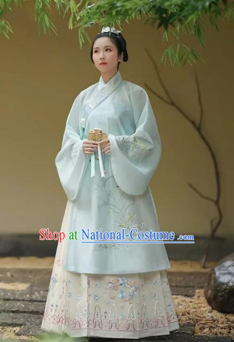 Chinese Ancient Taoist Nun Embroidered Dress Traditional Ming Dynasty Nobility Lady Costumes for Women