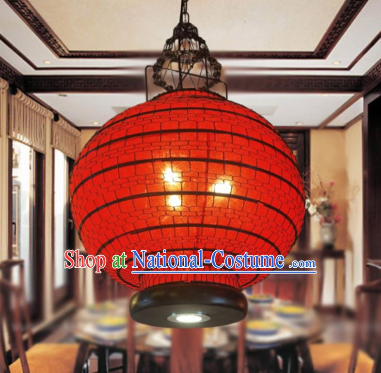 Lucky Red Chinese Classical Handmade Iron Mesh Lantern