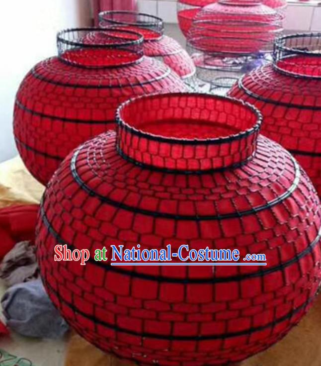 Free Worldwide Delivery Classical Red Chinese Classical Handmade Iron Mesh Lantern