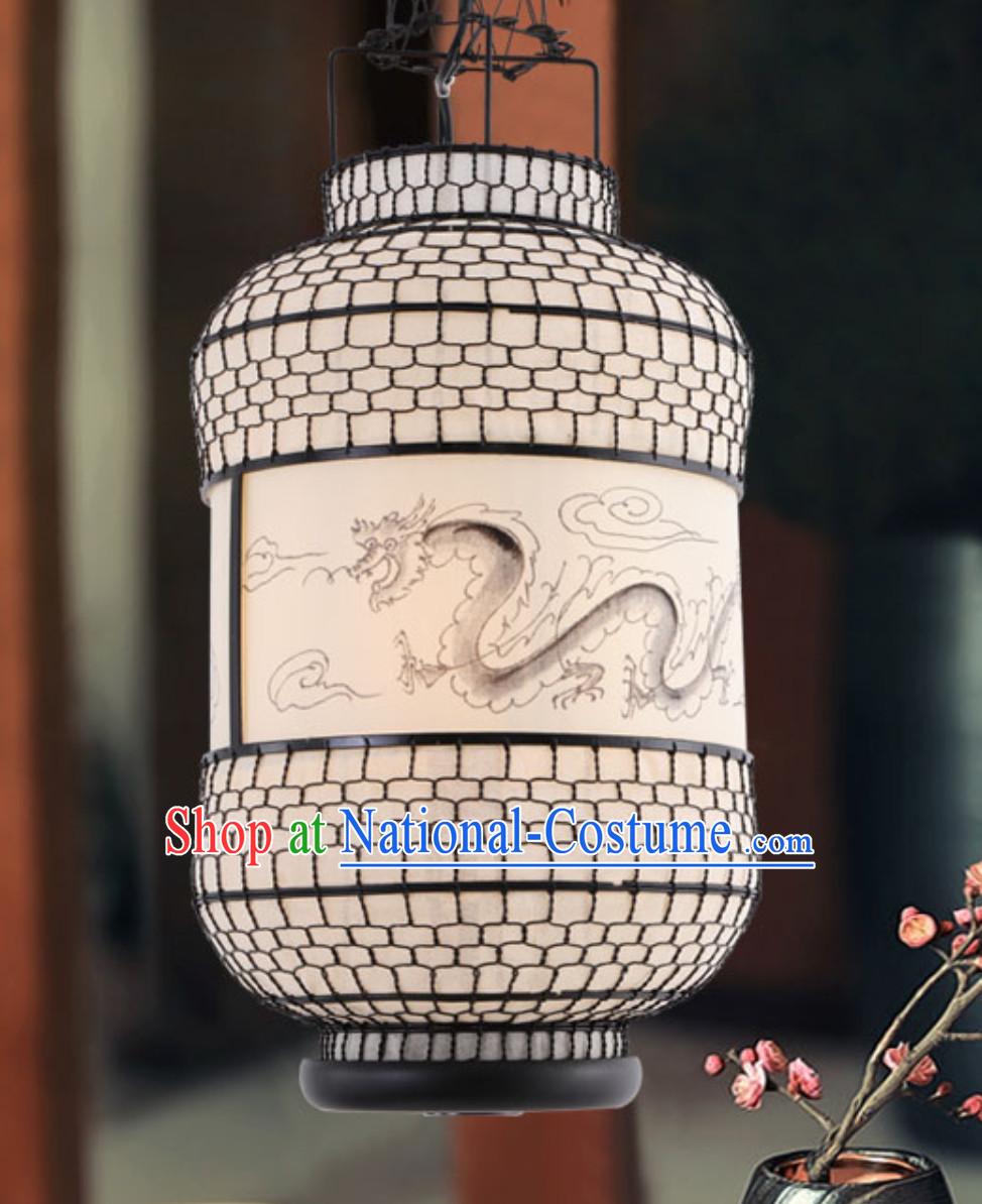 Lucky Red Chinese Classical Handmade Iron Mesh Lantern