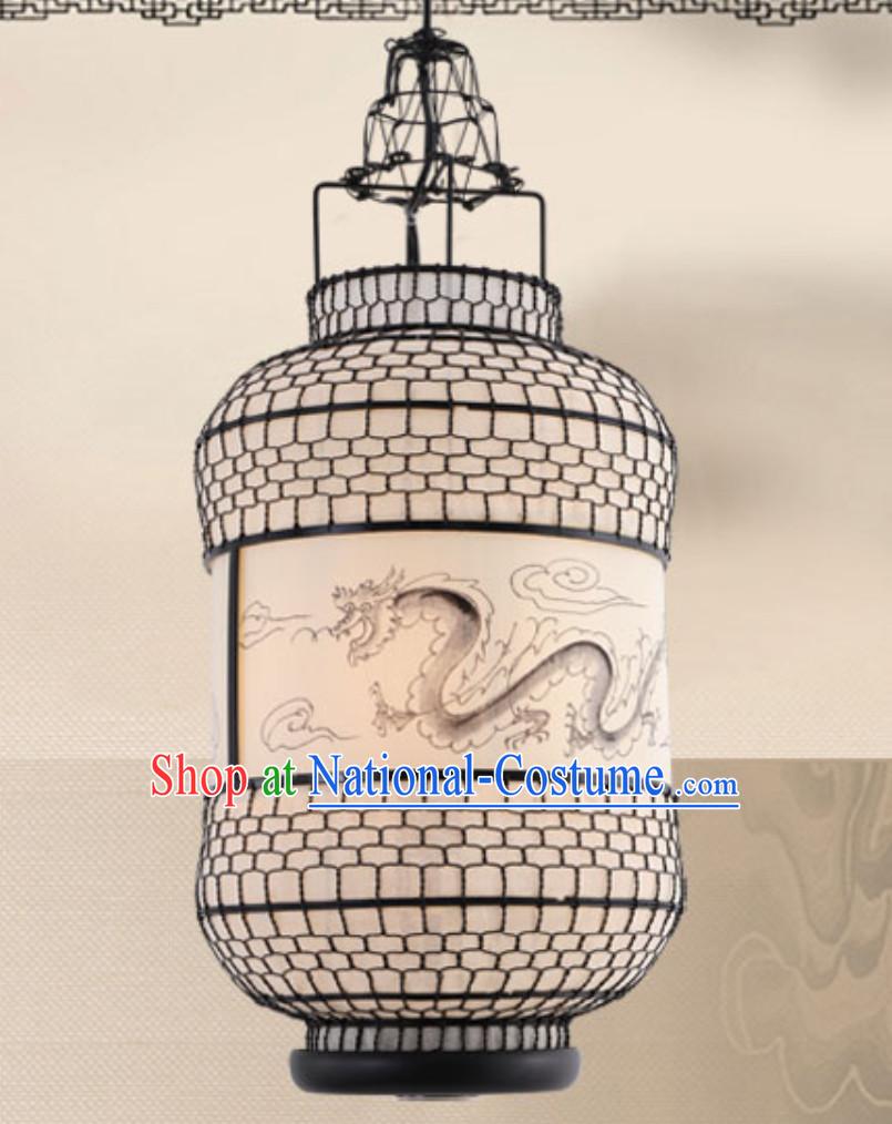 Lucky Red Chinese Classical Handmade Iron Mesh Lantern