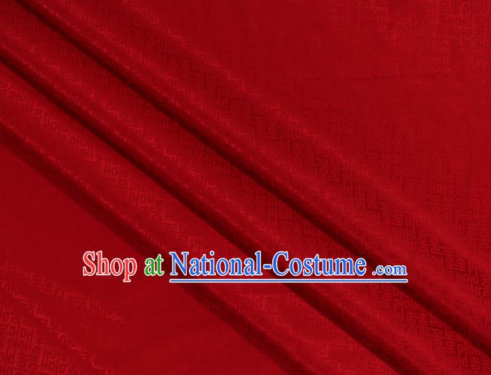 Chinese Classical Happiness Character Pattern Design Red Mulberry Silk Fabric Asian Traditional Cheongsam Silk Material