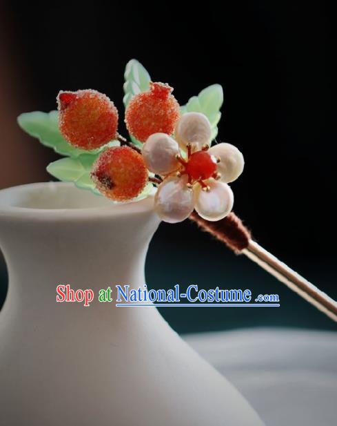 Chinese Handmade Princess Hawthorn Hairpins Ancient Hanfu Hair Accessories for Women