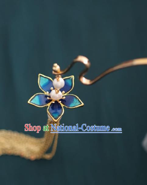 Chinese Handmade Ming Dynasty Princess Tassel Hairpins Ancient Hanfu Hair Accessories for Women