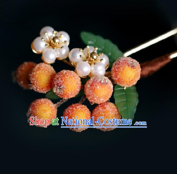 Chinese Handmade Ming Dynasty Princess Berry Hairpins Ancient Hanfu Hair Accessories for Women