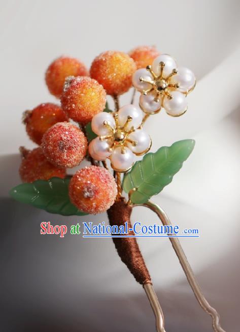 Chinese Handmade Ming Dynasty Princess Berry Hairpins Ancient Hanfu Hair Accessories for Women