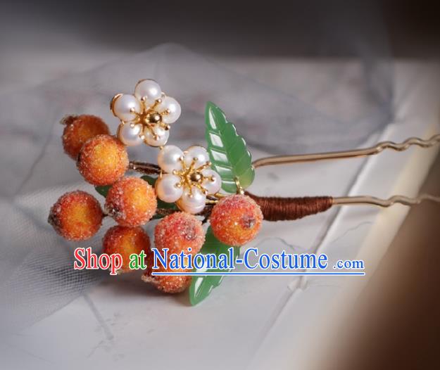 Chinese Handmade Ming Dynasty Princess Berry Hairpins Ancient Hanfu Hair Accessories for Women