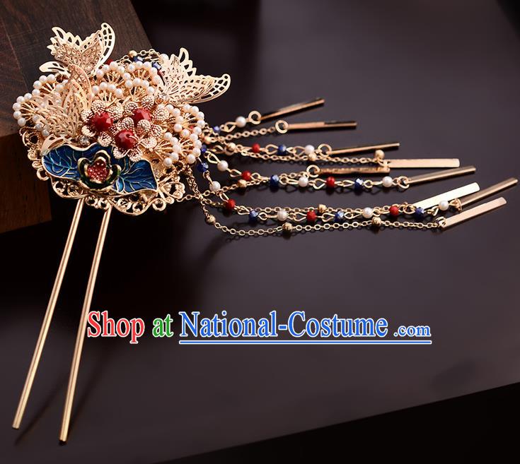 Chinese Traditional Wedding Pine Hair Comb Hairpins Handmade Bride Hair Accessories for Women