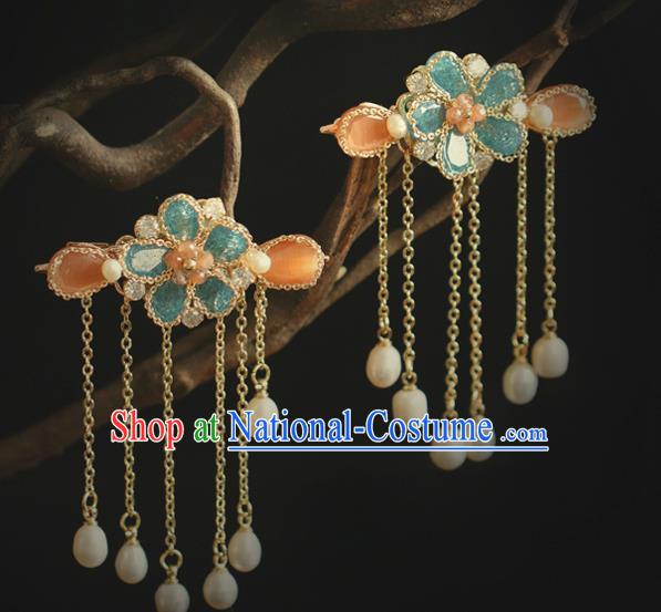 Chinese Handmade Princess Tassel Hair Claw Ancient Hanfu Hair Accessories for Women