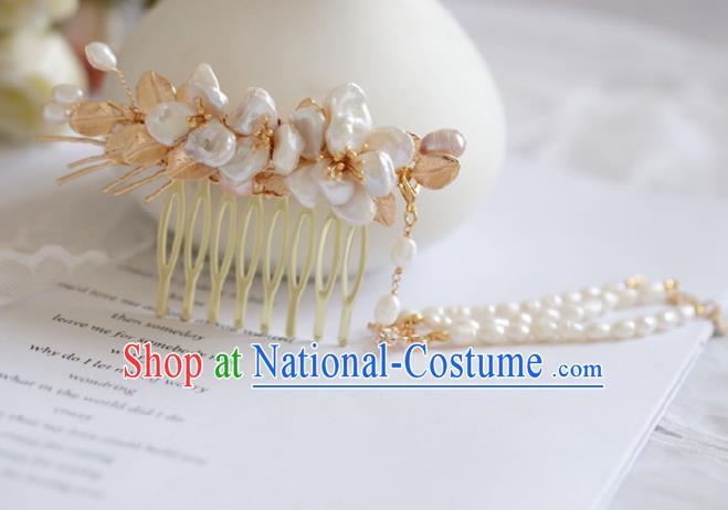 Chinese Handmade Tang Dynasty Princess Shell Hair Comb Hairpins Ancient Hanfu Hair Accessories for Women