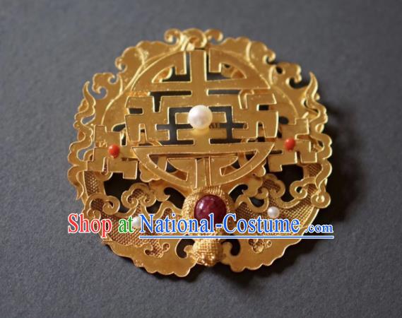 Chinese Traditional Hanfu Tang Dynasty Court Hair Crown Handmade Ancient Royal Princess Hair Accessories for Women