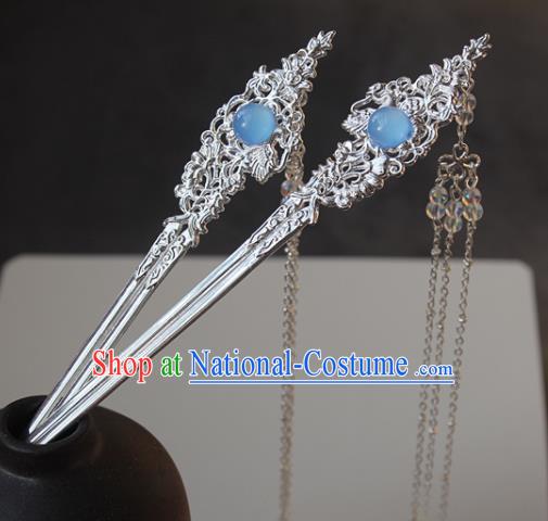 Chinese Handmade Ming Dynasty Princess Tassel Hairpins Ancient Hanfu Hair Accessories for Women