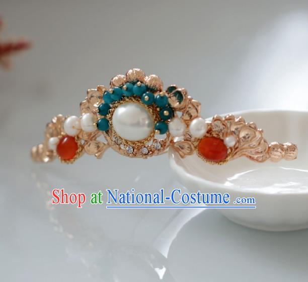 Chinese Handmade Tang Dynasty Princess Golden Hairpins Ancient Hanfu Hair Accessories for Women