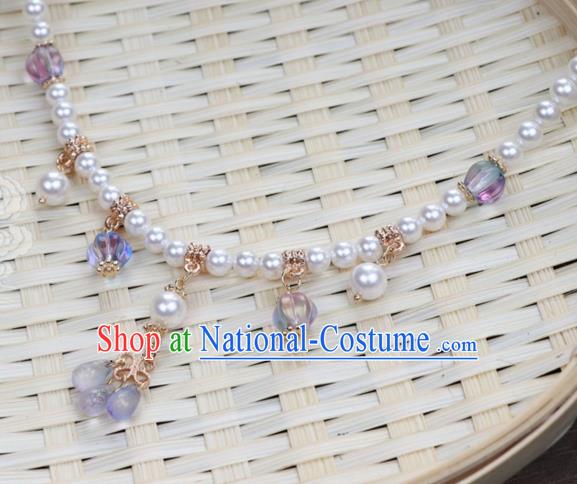 Chinese Traditional Hanfu Necklace Handmade Ancient Princess Necklet Accessories for Women