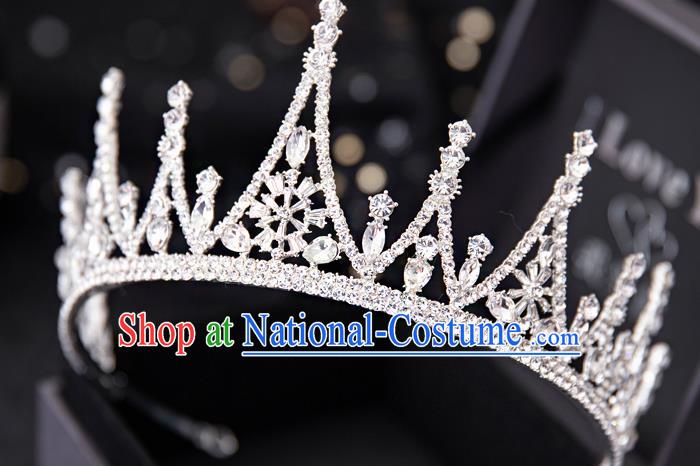 Top Handmade Wedding Bride Royal Crown Baroque Princess Hair Accessories for Women