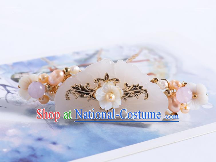 Traditional Handmade Chinese Wedding Jade Hairpins Ancient Bride Hair Accessories for Women