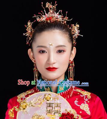 Traditional Handmade Chinese Wedding Hair Crown Hairpins Ancient Bride Hair Accessories for Women