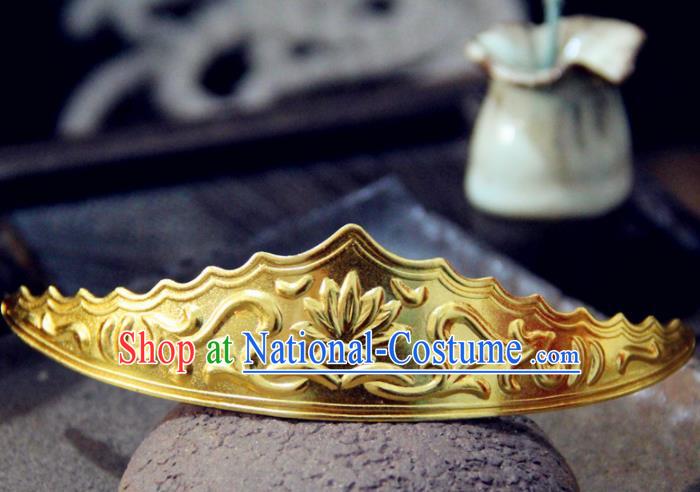 Chinese Traditional Tang Dynasty Princess Carving Lotus Hairpins Handmade Ancient Royal Empress Hair Accessories for Women