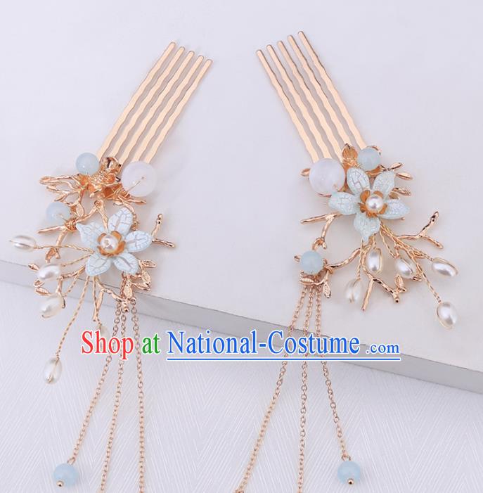 Chinese Traditional Ming Dynasty Hair Combs Hairpins Handmade Ancient Princess Hair Accessories for Women