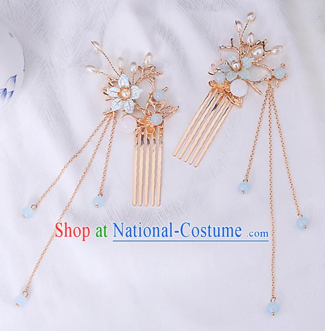 Chinese Traditional Ming Dynasty Hair Combs Hairpins Handmade Ancient Princess Hair Accessories for Women