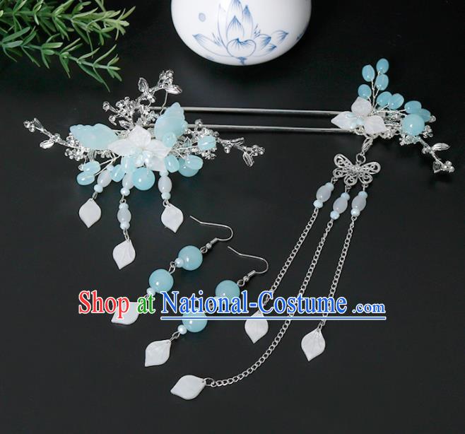 Traditional Chinese Hanfu Plum Hair Comb Hairpins Handmade Ancient Princess Hair Accessories Complete Set for Women