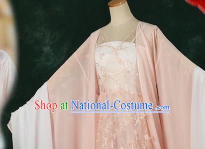 Chinese Drama Ancient Princess Pink Hanfu Dress for Women