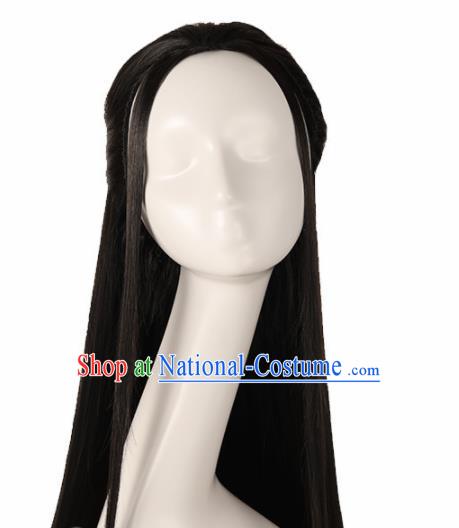 Chinese Traditional Drama Hanfu Wigs Ancient Swordsman Wig Sheath for Men