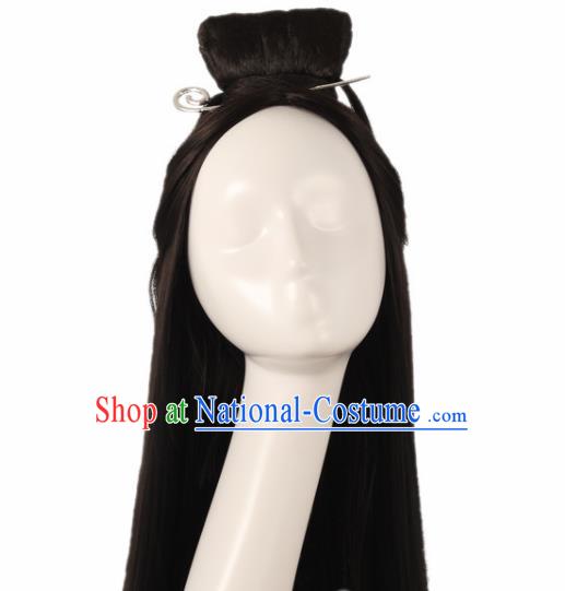 Chinese Traditional Song Dynasty Court Princess Wigs Ancient Fairy Wig Sheath for Women