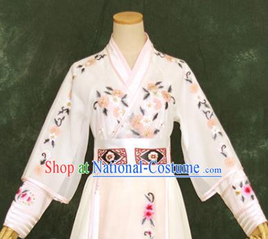 Chinese Ancient Swordswoman White Hanfu Dress Drama Goddess Princess Costume for Women