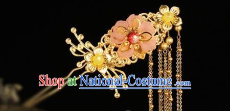 Traditional Chinese Hanfu Peach Blossom Hairpins Handmade Ancient Princess Hair Accessories for Women