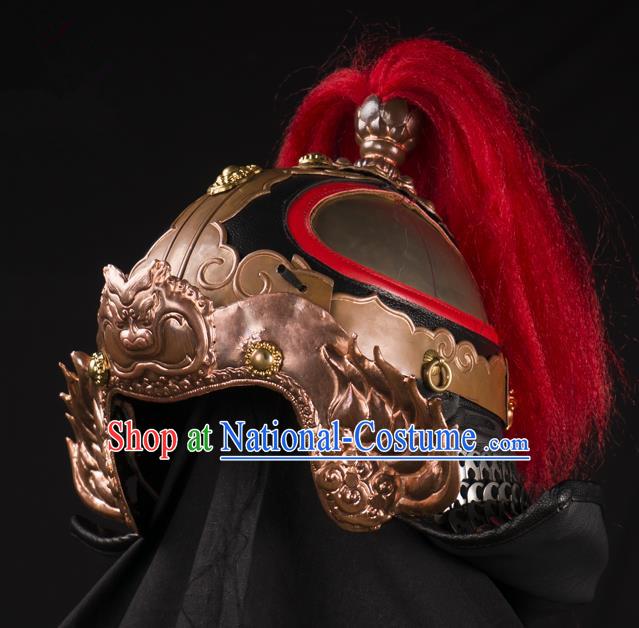 Traditional Chinese Song Dynasty Military Officer Helmet Ancient Soldier General Hat for Men