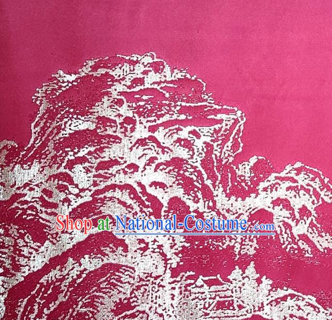 Chinese Traditional Rosy Silk Fabric Mulberry Silk Fabric Hanfu Dress Material