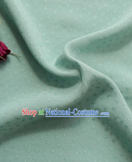 Chinese Traditional Classical Jacquard Pattern Green Cotton Fabric Imitation Silk Fabric Hanfu Dress Material