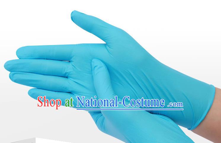 Made In China Disposable Blue Rubber Gloves to Avoid Coronavirus Medical Latex Gloves 100 items