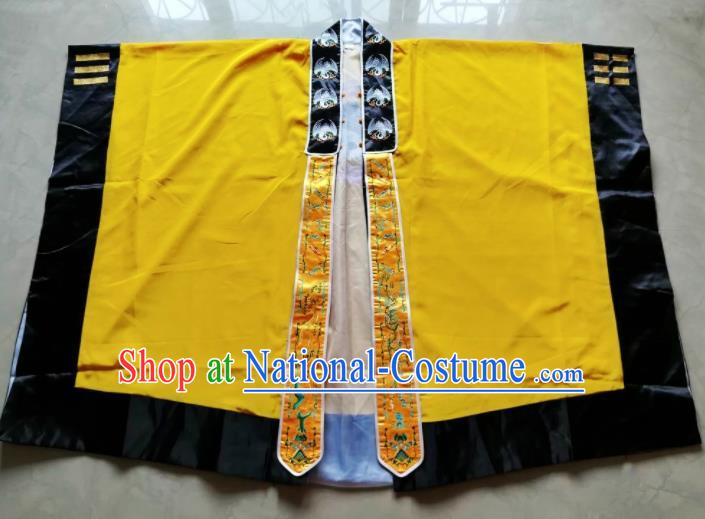 Chinese National Taoist Yellow Priest Frock Cassock Traditional Taoism Rites Costume for Men