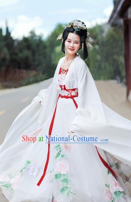 Traditional Chinese Jin Dynasty Imperial Consort Hanfu Dress Ancient Palace Lady Goddess Costumes for Women