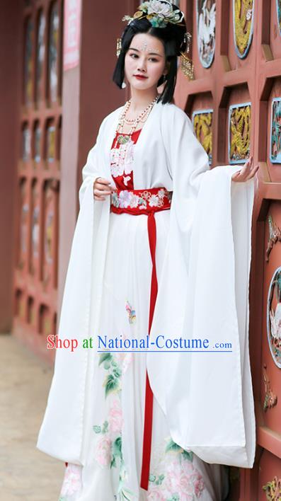 Traditional Chinese Jin Dynasty Imperial Consort Hanfu Dress Ancient Palace Lady Goddess Costumes for Women