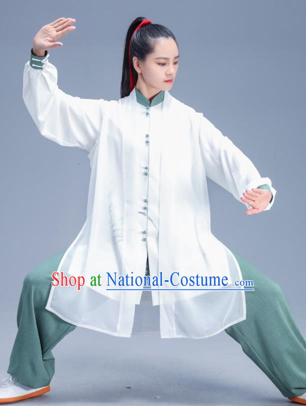 Chinese Traditional Kung Fu Competition Printing Orchid Garment Outfits Martial Arts Stage Show Costumes for Women