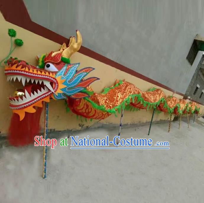 Chinese Traditional Red Dragon Head Prop Dragon Dance Competition Costumes for Adult