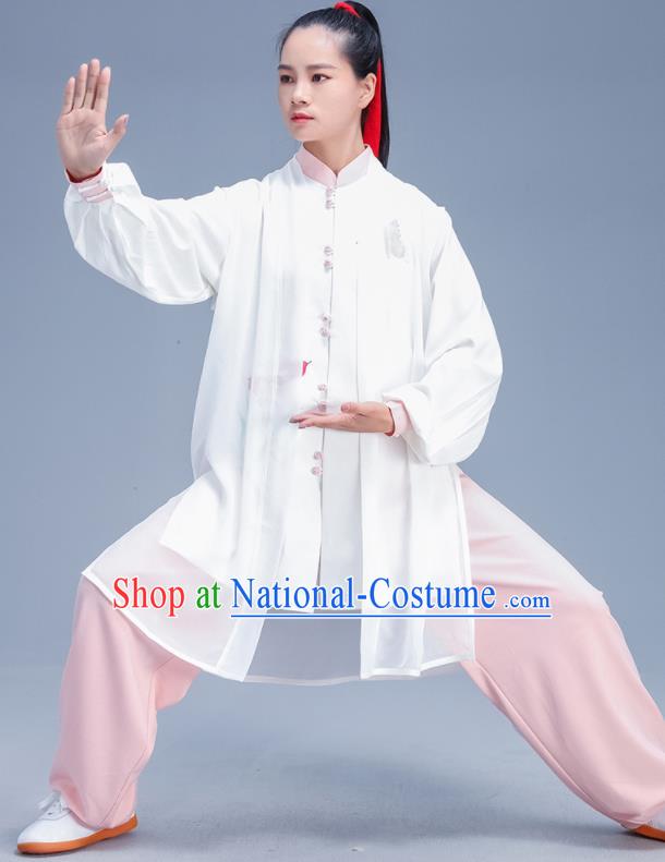 Chinese Traditional Kung Fu Competition Printing Orchid Outfits Martial Arts Stage Show Costumes for Women