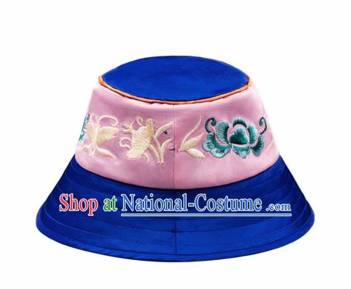 Chinese Traditional Hanfu Embroidered Hat National Bucket Hat for Women