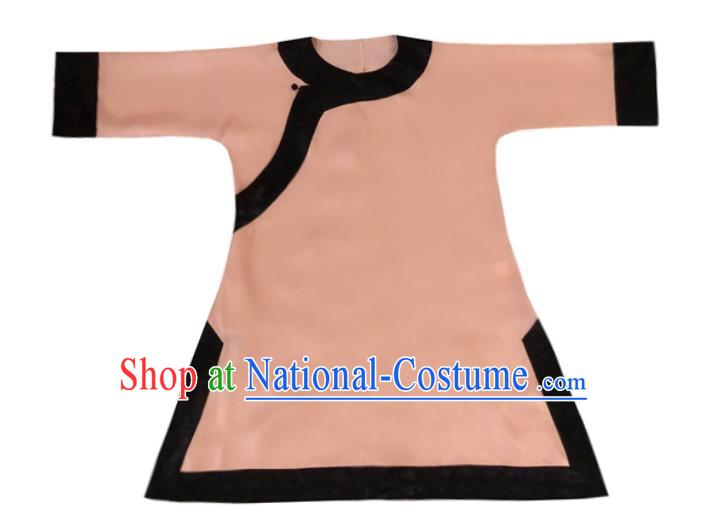 Chinese Traditional Light Pink Silk Shirt National Upper Outer Garment Tang Suit Blouse Costume for Women