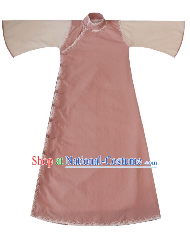 Chinese Traditional Pink Qipao Dress National Tang Suit Cheongsam Costumes for Women