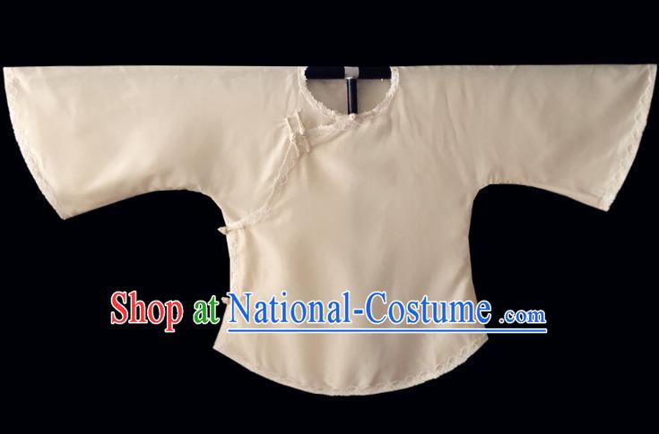 Chinese Traditional White Shirt National Tang Suit Upper Outer Garment Blouse Costume for Women