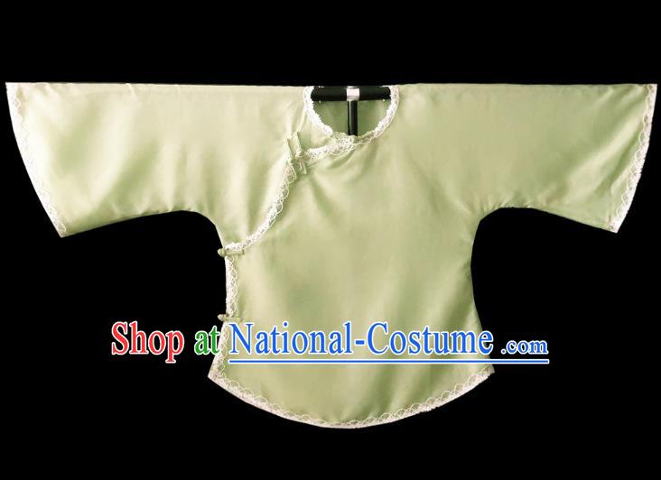 Chinese Traditional Light Green Shirt National Tang Suit Upper Outer Garment Blouse Costume for Women