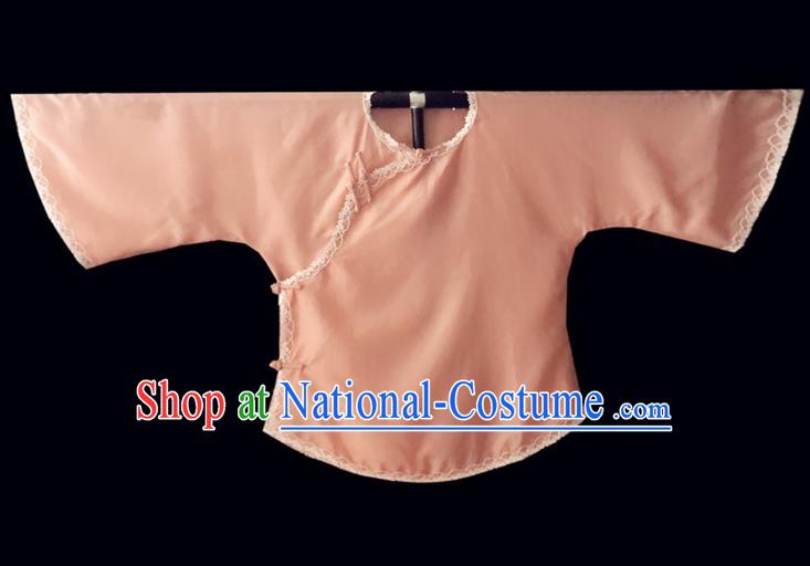 Chinese Traditional Pink Shirt National Tang Suit Upper Outer Garment Blouse Costume for Women