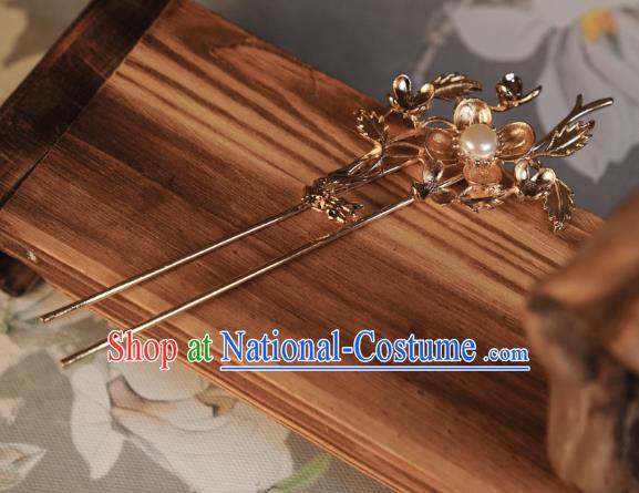 Chinese Traditional Ming Dynasty Princess Hair Accessories Ancient Court Hairpins for Women